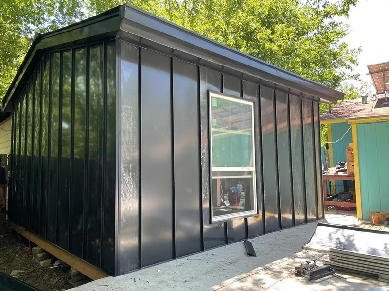 Black standing seam metal wall panels for Metal Roof Installation in Chevy Chase